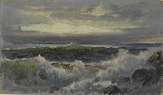 William Trost Richards A Rough Surf oil